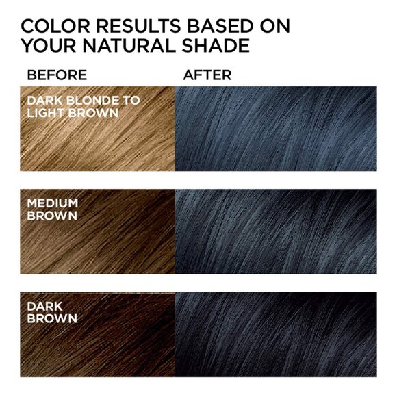 L'Oréal Paris Féria Glam Grunge Hair Color, 411 Dark Blue Brown - Picture 3 of 5